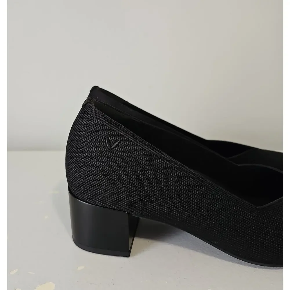 Vivaia Megan Square Toe Block Heel Pumps Womens 39.5 Black - Picture 15 of 16